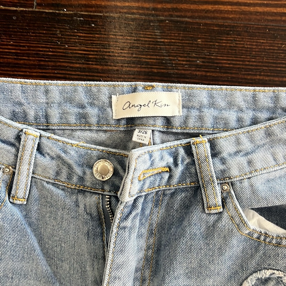 Angel Kiss Floral Patchwork Womens Jeans 3/26 - Picture 3 of 4